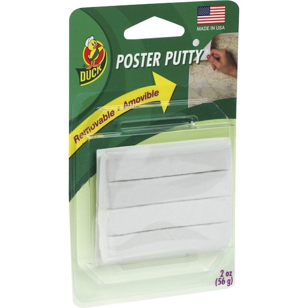 Duck Brand Mounting Putty, Removable, 56G, 4/PK, White, PK4 DUCPTY2 - main